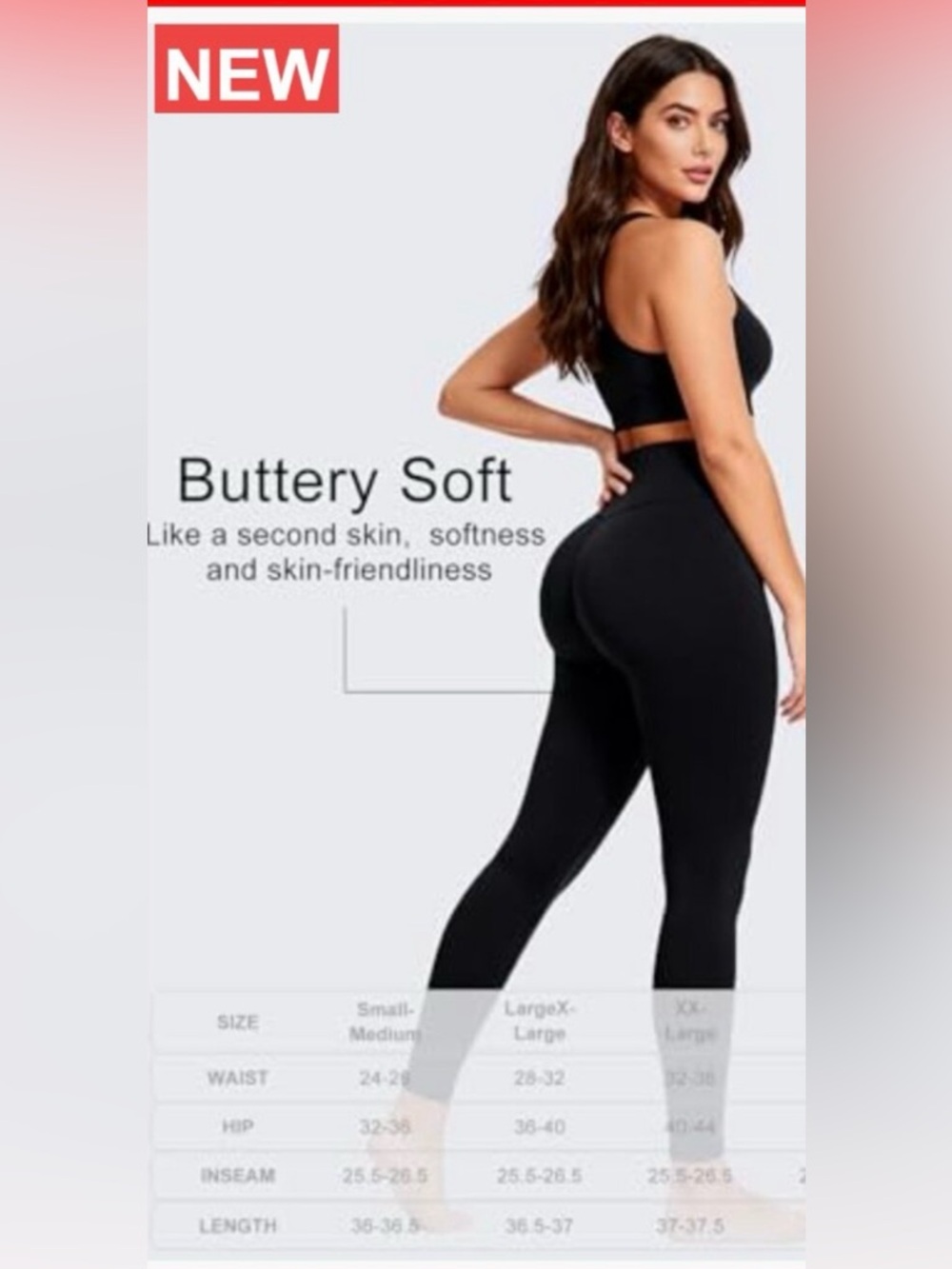 Essential Black High Waisted Non-See Through Stretch Leggings Tummy Control - Picture 7 of 7